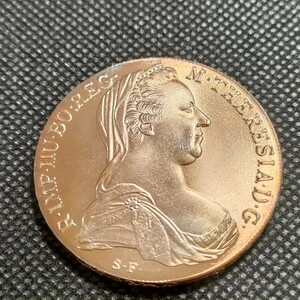9907　オーストリア　マリア・テレジア　約40mm　27グラム　海外古銭　アンティークコイン