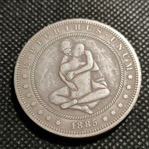 1025　アメリカ古銭　ルンペン　約38mm　イーグル　チャレンジコイン　ゴルフマーカー　コイン　アンティーク　ホーボー