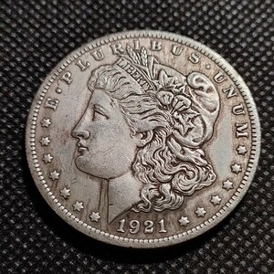 1032　アメリカ古銭　モルガン　約38mm　イーグル　チャレンジコイン　コイン　アンティーク　ホーボー