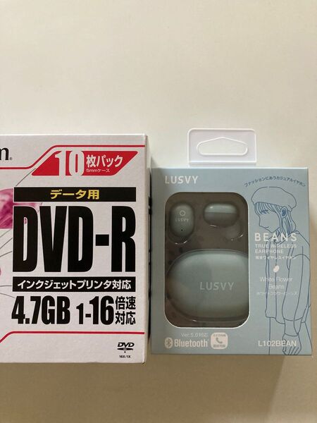 DVD-Rとワイヤレスイヤホン