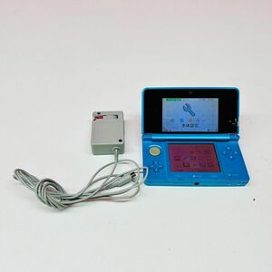 B532-K32-3905 Nintendo 任天堂 ニンテンドー 3DS 本体 CTR-001 通電確認OK 充電ケーブル付き ブルー 青