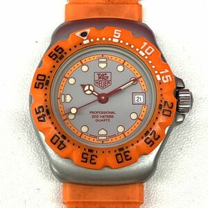Z272-O35-1717◎ TAG HEUER タグホイヤー フォーミュラ1 373.508 プロフェッショナル 200M クォーツ デイト レディース 腕時計 オレンジ