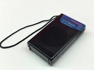 Z316-K56-5 Panasonic パナソニック R-1005 ポケットラジオ ポータブルラジオ 黒 ブラック 青 ブルー 災害用 通電確認OK
