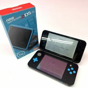 A029-D5-401 任天堂 Nintendo ニンテンドー 2DS LL ブラック×ターコイズ JAN-001 本体 外箱付 通電確認/初期化OK