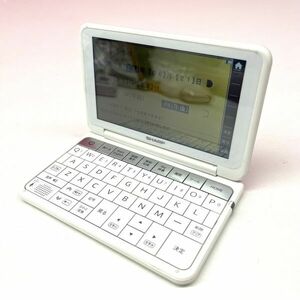 A075-K46-1312 SHARP シャープ Brain ブレーン PW-SH4 カラー 電子辞書 ホワイト 白 高校生モデル 通電確認OK