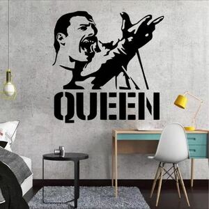 QUEEN ウォールステッカー wall sticker クイーン 43x43cm Freddie Mercury フレディマーキュリー