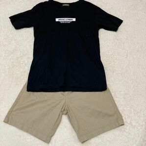 上下セット Tシャツ 半袖シャツ ハーフパンツ ショートパンツ セットアップ　GU 150 160 170