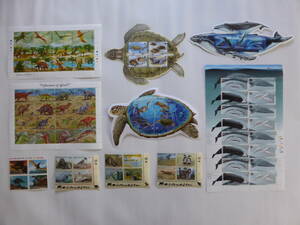  unused foreign stamp animal dinosaur turtle whale other together 