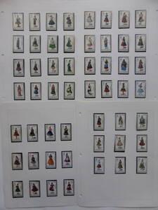 [ unused ] foreign stamp Spain race costume 53 kind . mount attaching leaf 