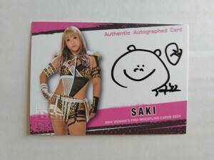 2024 BBM 女子プロレス オフィシャルトレカ　SAKI　直筆サインカード　34/99