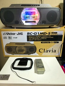 Victor 多機能・高音質 ラジカセ ビクター CD/MDラジカセ RC-G1MD 中古美品 動作確認。