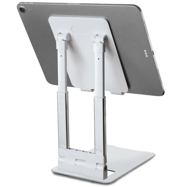 KYOSER タブレットスタンド iPadスタンド スマホスタンド テレワーク 折りたたみ 角度調整 立て 置き台 縦置き レジ iPad(ホワイト色)