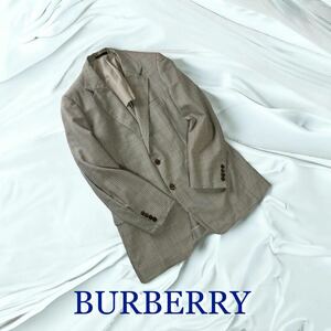 BURBERRY 90's VINTAGE ウール&モヘア チェック柄 テーラード ジャケット 三陽商会 正規品 バーバリー Burberrys スーツ シングル 90年代