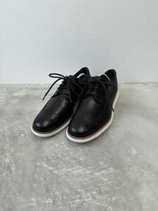 コールハーン スムース ウイングチップ シューズ ブラック 7.5 Cole Haan レザー レザーシューズ レザースニーカー