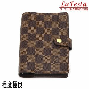 ◆ 本物 美品 ◆ LV ルイヴィトン ヴィトン ダミエ アジェンダＰＭ ゴールド金具 手帳カバーPM アジェンダ PM 手帳カバー ６穴 箱 R20700