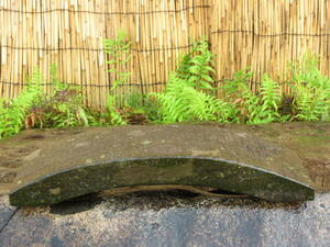  stone . length 60.2cm weight 12kg futoshi hand drum . garden stone Kyushu production natural stone 