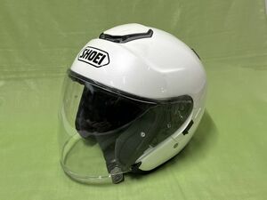 【F171】SHOEI J-Cruise ショウエイ ジェイクルーズ ホワイト サイズL 59cm 2013年製 ジェットヘルメット b