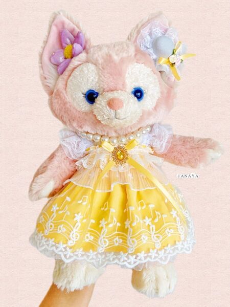 JANAYA ハンドメイド リーナベル コスチューム 黄色音符レースワンピース
