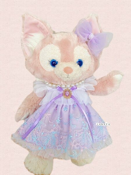 JANAYA ハンドメイド リーナベル コスチューム 紫色シェルレースワンピース