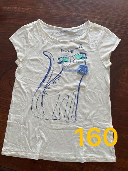 【未使用】 GAP Kids Tシャツ 160 白 ホワイト