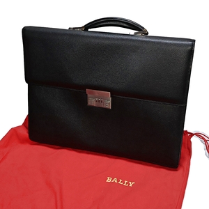 BALLY バリー レザー ダイヤルロック ヴィンテージ ビジネスバッグ ハンドバッグ ブラック 書類かばん 保存袋付き 難有り 008FCZFI21