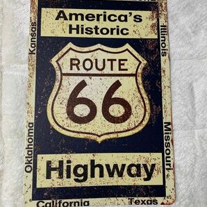 【新品】Route 66 メタルサイン ビンテージ風看板 アメリカ雑貨