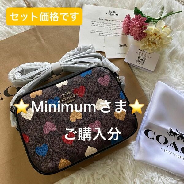 【セット価格】コーチ COACH ミニ ジェイミー ハート プリント 2つ折り財布 セット 新品未使用 並行輸入品 