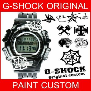 G-SHOCK カスタム タトゥー ホットロッド DW004 ブラシ 塗装 1点物 ラット TATOO HOTROD ジーショック