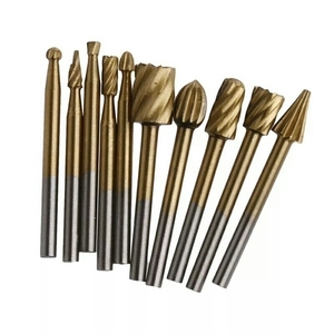  rotary bar 10 pcs set sculpture drill bit grinding car nk dragon ta- bit sculpture cutter railroad model HO gauge for drill 