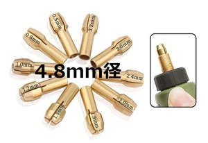  free shipping brass collet zipper 4.8. diameter brass bit dragon ta- Mini router adapter accessories 10 piece railroad model HO gauge Mini Roo ta for 