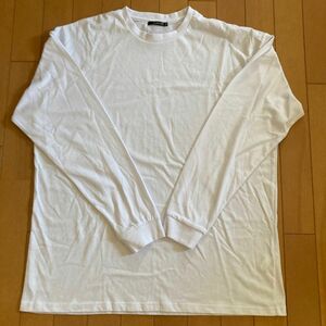 メンズ長袖Tシャツ　WHITE