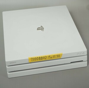 1円〜 PS4 FW 11.50 CUH-7100BB02 通電 読み込みOK 封印あり 1TB HDD付 PlayStation4 PRO プレステ4本体のみ SONY 