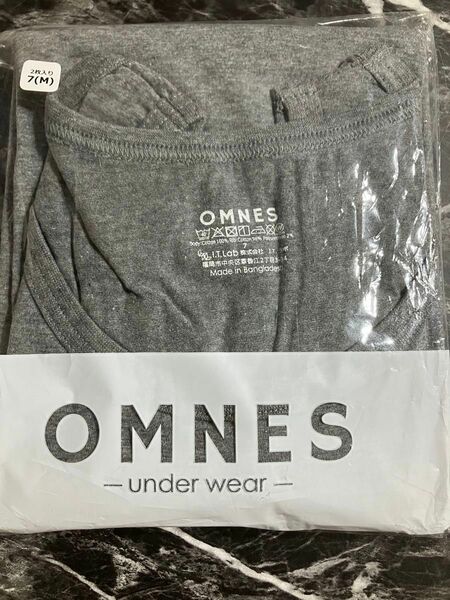 OMNES オムネス M メンズ　チャコール タンクトップ　2枚セット 綿100パーセント 定価以下