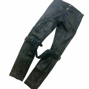 Rare 00s Japanese Label coating bondage pants kmrii 14th addiction lgb L.G.B. goa y2k archive share spirit obelisk ifsixwasnine