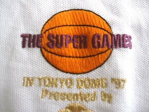 貴重なデッドストック バスケットボールTHE SUPER GAMES TOKYO DOME 1997東京ドーム ポロシャツM NBA シャキールオニール バークレー