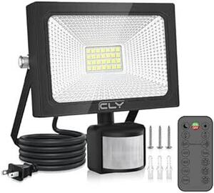 CLY センサーライト 屋外 人感センサーライト LED投光器 25W 昼白色 2500LM 6500K フラッドライト 超高輝度