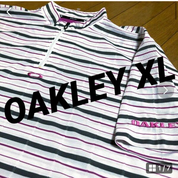 美品　OAKLEY オークリーハーフジップシャツ　XL