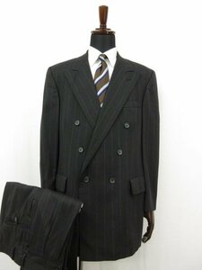 【ブルックスブラザーズ Brooks Brothers】 ウール ダブル6ボタン スーツ (メンズ) size54~56相当 グレー系 ストライプ USA製 ■28RMS8851