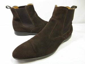 超美品 【デビッド DAVID】 スエードレザー サイドゴア ショートブーツ 紳士靴 (メンズ) size25.5 ブラウン系 ■30MZA5591■