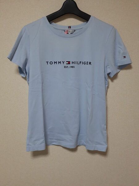 【美品】トミーヒルフィガー TOMMY HILFIGER Tシャツ 半袖 Mサイズ ネイビー　ブルー　レディースMサイズ　
