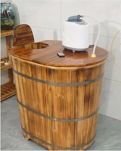 人気高級品質 実用品 厚い シャワーバケツ 木製 浴槽 湯桶 美容院 家庭用 お風呂 成人 風呂バケツ サウナ木製