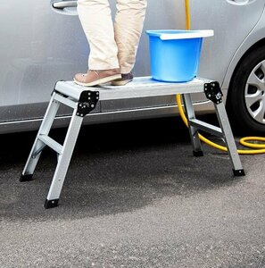  aluminium scaffold stepladder aluminium car wash pcs 2 step folding step‐ladder car wash going up and down light weight stool step withstand load 150kg