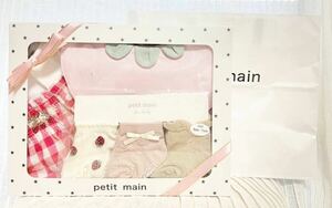 petit mainpti my n Cami manner coverall fruit baby's bib assortment 3P baby socks socks gift box wrapping shopa-