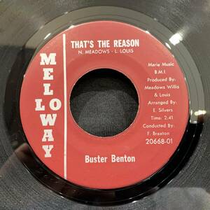 【EP】Buster Benton - That's The Reason / Hole In My Head 1966年USオリジナル Melloway 20668 