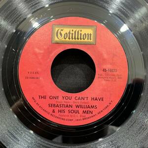 【EP】Sebastian Williams & His Soul Men - The One You Can't Have / Shucks 1969年USオリジナル Styrene MO Cotillion 45-44023 