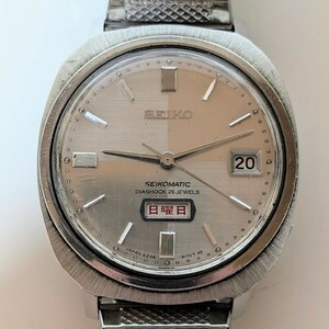 SEIKO 6206-8150 SEIKOMATIC DIASHOCK 26JEWELS セイコーマチック 26石 ウィークデーター 自動巻き デイデイト 裏蓋イルカ刻印 稼働品