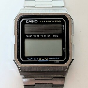 当時物 希少レア CASIO WB-80 CASIO BATTERYLESS カシオ バッテリーレス ソーラー電池 デジタル腕時計 不動 動作未確認 現状品