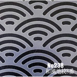 * blue sea wave round shape Japanese style ground .8 number stencil seat paper pattern design NO238