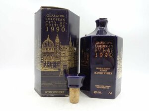 【1円】～GLASGOW 1990 グラスゴー ヨーロピアン シティ オブ カルチャー プレミアム リザーブ ブレンデッド ウイスキー 陶器 X261126