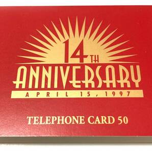 ★東京ディズニーランド14周年記念テレカ台紙付1997年★14th ANNIVERSARY APRIL 15,1997 テレホンカード50度数 新品・未使用 TDLの画像2